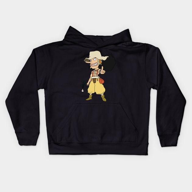Usopp Kids Hoodie by onepiecechibiproject